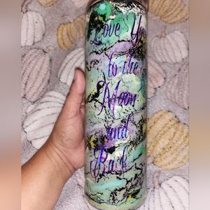 NWOT Epoxied 30oz love yo to the moon and back theme tumbler